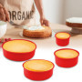 Traxenta Moule Silicone, Gateau Rond Cake en Silicone Moules Ronds, Ensemble de Quatre Pièces Moule à Pâtisserie Layer Cake, Ant