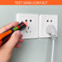 Gvolatee Stylo Testeur de Tension, Testeur Électrique avec Lumière, Detecteur de Tension avec Buzzer Sonore et Lumineux, Détecte