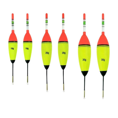 ZHYUAN 6 Articles Flotteur Peche,Flotteur de pêche en EVA,Flotteur de pêche Lumineux,Flotteur De Peche Facile À Utiliser,Flotteu