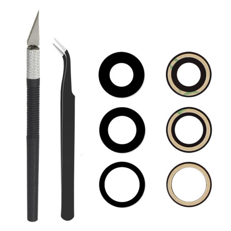 Cemobile Lentille de rechange d'origine pour caméra arrière iPhone 13 Pro et iPhone 13 Pro Max avec adhésif pré-installé et kit 