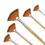 Pinceaux de Peinture 5 Pièces Pinceau éventail Paint Brush Artistes Brosses En Nylon pour Peinture Acrylique, Aquarelle et Huile