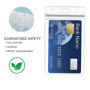 5 Pcs Porte Carte Transparent, Badge Transparent Plastique, Imperméable à l'Eau des Porte-Badges, Étui pour cartes d'identité, p