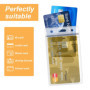 5 Pcs Porte Carte Transparent, Badge Transparent Plastique, Imperméable à l'Eau des Porte-Badges, Étui pour cartes d'identité, p