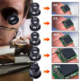 Btzthm 5 Pièces Loupes d'Horloger de Différentes Forces, Montre Horloge Réparation Loupe Kits, Ensemble de Loupes d'Horloger, 3X
