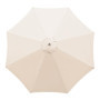 Plcnn Auvent de rechange pour parasol de terrasse - 3 m - 8 baleines - En polyester - Pour jardin, piscine, fête, plage