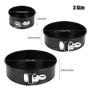 ISIYINER Moule à Gàteau Rond Moule à Charnière Réglable 3 Étages Acier Inoxydable Revêtu Lot de 3 (10,2cm/18cm/22cm)