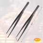 2 PCS Pinces de cuisson inox longues，Pince Cuisine Inox Professionnel，Pince de Chef, pince à barbecue，pour Cuisiner Griller et C
