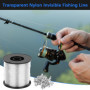 0.8mm/200m Fil Pêche Monofilament,Fil en Nylon,Fil Nylon Transparent avec 120 Manchons à Bague de Compression,Ligne de Pêche en 