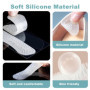 6 Paires de Coussinet Talon Chaussure en gel silicone Autocollants pour chaussures invisibles Protege Talon pour femmes et homme