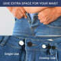 15 Rallonges de bouton de Pantalon, Elargisseur pantalon, Extension de Bouton, Rallonges de Taille élastiques, Rallonge pantalon