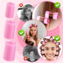 24 Pcs Bigoudis Cheveux Mousse,bigoudis en mousse auto-agrippants，Bigoudis de Coiffure Rouleau Cheveux Bigoudis，pour salon de co