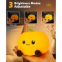 Veilleuse Bébé Veilleuse Enfant, Rechargeable USB+3 Luminosité+Fonction Minuterie, Citrouille Veilleuse Bebe Silicone Souple LED