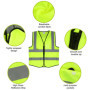 2 Pieces Gilet Fluorescent De Sécurité for Femme Men Gilet De Sécurité Haute Visibilité, Gilet Fluorescent Avec Poche Et Support
