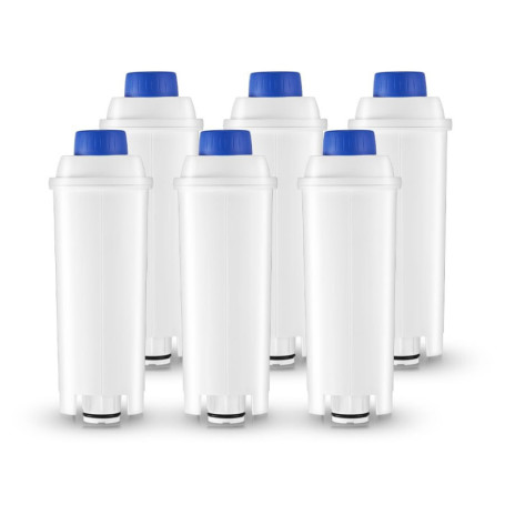 AquaStrata Filtre à Eau 6 Pièces pour Machines à Café Entièrement Automatiques, Remplacement pour De'Longhi DLSC002 9310926 SER3