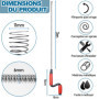 Furet Deboucheur Canalisation avec Manivelle WEIMEIH Professionnel Spirale Furet Débouchage Canalisation-Sonde de Debouchage-Fur
