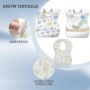 60 Bébé Bavoirs Imperméables Jetables, Bavoirs Jetables pour Manger, Voyage et Peinture, Bavoirs Jetables pour Nouveau-nés, Bavo