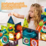 BINZKBB Blocs de Construction Magnétiques Enfants Jouet - 110 pièces 3D Jeux de Construction Éducatifs Aimanté Lumineux - Cadeau