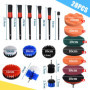 Brosse Perceuse,Brosse Nettoyage Rotative Perceuse Nettoyage Voiture Brosse Visseuse 28PCS pour Voiture, Jantes, Baignoire, Carr
