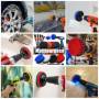 Brosse Perceuse,Brosse Nettoyage Rotative Perceuse Nettoyage Voiture Brosse Visseuse 28PCS pour Voiture, Jantes, Baignoire, Carr