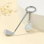 Porte-clés,2 pièces porte-clés de golf,Trousseau De Golf Cadeau,Golf Racket Keychain,Sport Porte-clés,porte-clés en métal,Porte-