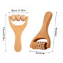 Rouleau Masseur,2 Pièces rouleaux de massage manuel en bois,Rouleau de Massage Balle,pour détendre les cuisses,les jambes,les ma