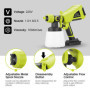 Pistolet à Peinture, DEWINNER Pulvérisation de 550W, Débit réglable à Réservoir de 1000ML Détachable, électrique 3 nozzles Débit