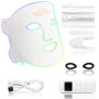 Masque Led Visage,Masque Luminothérapie Visage 4 Couleurs,Masque Facial LED Rouge Silicone,Masque Thérapie Lumière Proche Infrar