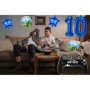 Liitata Jeu vidéo 10e anniversaire décoration garçon gamer anniversaire fête numéro 10 ballons aluminium bleu grande manette de 
