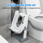 UCAMP Reducteur Toilette Enfant,Réducteur WC avec Marches,Rehausseur Toilette Enfant avec PU-Coussin,Siège de Toilette Enfant Ré