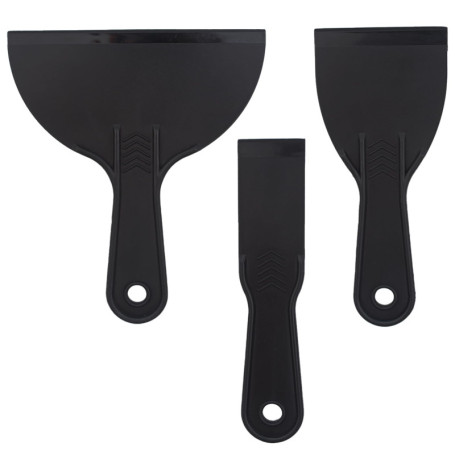 3 Pièces Spatule Plastique,1,5/3/6 Taille Spatule Peinture Grattoir Plastique,Couteau à Mastic de Spatule en Outil de Grattoir d