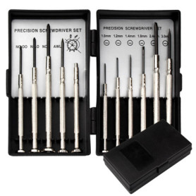 11 pièces tournevis de precision,kit tournevis de précision,tournevis pour lunettes,micro tournevis,pour la réparation de lunett