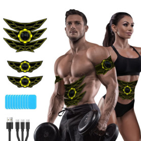 SEVEKO Ceinture Abdominale Electrostimulation, Appareil Electrostimulation Abdominale, Entraînement Abdominal EMS, Electrostimul