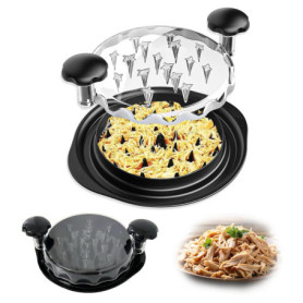 Mtlhbcg Broyeur De Poulet, Hachoir à poulet, poignée ergonomique, Avec couvercle transparent,25 cm,Grand hachoir manuel,Lavable 