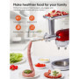 Hachoir à Viande pour KitchenAid, Accessoire Robot Pâtissier, 4 Plaques de Broyage, 2 Embouts à Saucisses, Acier Inoxydable