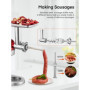 Hachoir à Viande pour KitchenAid, Accessoire Robot Pâtissier, 4 Plaques de Broyage, 2 Embouts à Saucisses, Acier Inoxydable