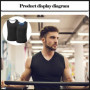 DUGEGAYL Debardeur Sudation Homme, Vêtements de Sudation, Gilet de Minceur Fitness T-Shirt Effet Sauna Sport Body Shaper, pour E