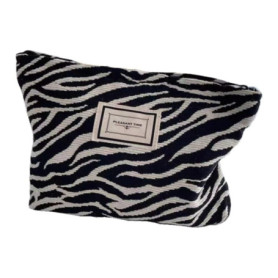 YKKJ Trousse à Cosmétiques en Toile Sac Cosmétiques Trousse de Toilette de Voyage à Imprimé Zèbre de Grande Capacité, Adaptée au