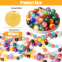 Srup 100 Pcs Perle Pierre Naturelle, Perles Pierres Gemmes Rondes 10 MM, Creation Bracelet Fille, Perles Rondes en Pierres Préci