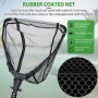 BNGXR Épuisette Pêche Pliable, Caoutchouc Filet Téléscopique Landing Net Antirouille Alliage D'aluminium Nylon Filet de Pêche 95