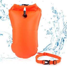 Aoreun Bouée de natation étanche - Sac sec pour nage - Bouée de sécurité - Gonflable - Pour nageurs, triathlètes, surfeurs - Ora