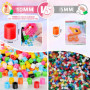 PITMT 10mm Perles à Repasser Grosse, 1050 Pièces XL Perle a Repasser 9 Couleurs avec Plaque Perle a Repasser, 11 Motifs 3 Papier