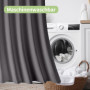 Ciusdkler Rideau Douche 180x200, Rideaux de Douche Robuste, Tissu de Rideau Baignoire Lavable, Gris Foncé