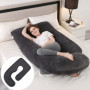 Housse de coussin de grossesse, en forme de J, pour coussin de positionnement latéral, coussin de corps amovible en coton, lavab
