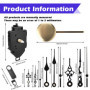 Mouvement pendulaire à quartz silencieux avec 3 ensembles d'aiguilles et pendule - Mouvement de rechange pour horloge murale - P