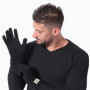 Lonnalee Gants Hiver Chauds Pour Hommes à écran Tactile Tricotés Magiques Extensibles épaissis Doublure en Polaire Douce Noire P