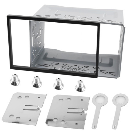 Cadre de montage universel pour radio de voiture 2DIN - Double cadre en métal - Support de montage fascia - Pour autoradio doubl