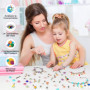 WEVOL Cadeau Fille 5-13 Ans Enfant Jouet Bijoux DIY Charms Bracelet Kit Fabrication Idée Cadeau 5 6 7 8 9 10 11 12 13 Ans Cadeau