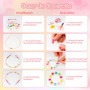 WEVOL 700+pcs Perles pour Bracelet, Kit Perles Fabrication Bijoux Enfant Jouets Filles de 5 à 12 Ans, Coffret Perles Cadeaux de 