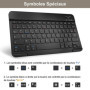 Nanhent Clavier Coque pour Lenovo Tab Plus 11.5 Pouces 2024 (TB351FU), avec Porte-Stylo, AZERTY Français Amovible Bluetooth sans