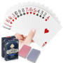 WUGAUWOR Carte Poker Plastique imperméables, 2 Jeux de 54 Cartes, Rouge et Bleu, Jeux de Cartes Poker, Playing Cards, Profession